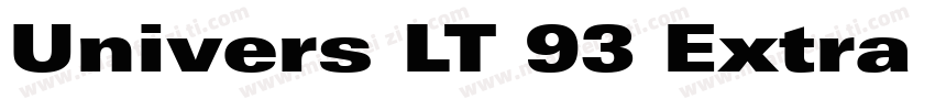 Univers LT 93 Extra Black Extended Oblique字体转换